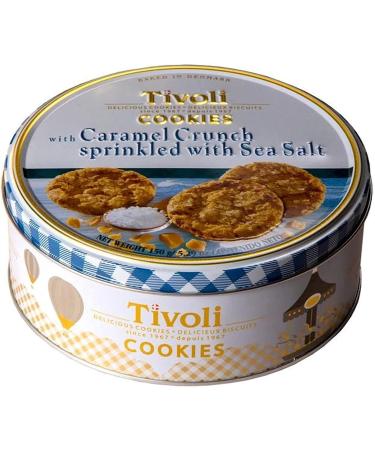 Jacobsens of Denmark Tivoli Caramel Crunch & Sea Salt Cookies 150g - Traditional Biscuit Tin Gift for Women Men & Kids - Buy Online on GoSupps.com