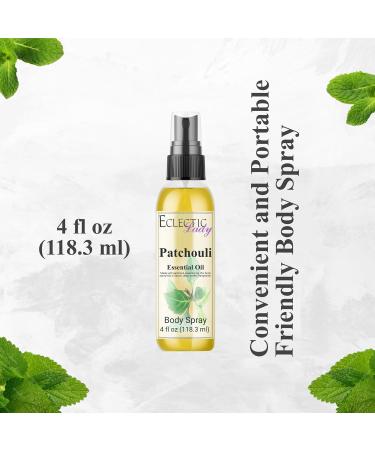 Body Spray for Women 4 Oz Patchouli Essential Oil Body Mist with Long-Lasting Fragrance Earthy & Clean Scent Reminiscent of the 1960s & 70s Light Subtle Perfume with Wood Notes 100% Paraben Free Regular Strength 4 Fluid Ounces - Buy Online on GoSupps.com