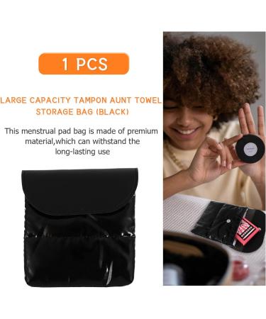 VALICLUD Travel Toiletry Bag Sanitary Napkin Holder & Organizer - Portable Pad Pouch, Earphone & Coin Purse - Black Tote Insert - Buy Online on GoSupps.com