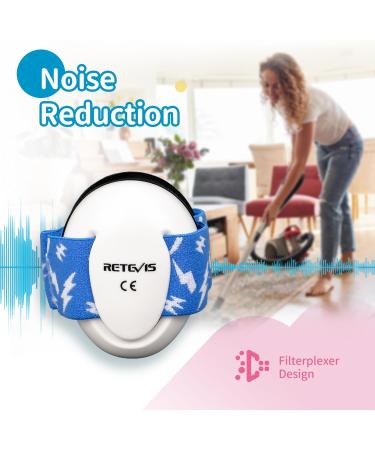 Retevis Children's Hearing Protection Headphones - Noise Suppression Earmuffs for Toddlers (0-18 Months) - Soft Safe & Comfortable Ear Protection (White) - Buy Online on GoSupps.com