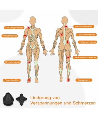 Buy AOT Triggerpunkt Presser Massage Device - Pain-Free Self-Massage Ball & Stick for Muscle Tension Relief (Black) - Buy Online on GoSupps.com