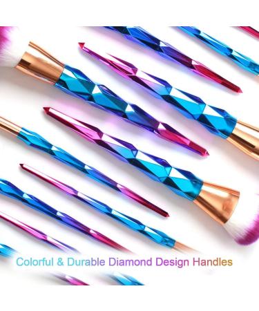 Unicorn Makeup Brush Set - 20 Eyeshadow Brushes & 30 Cotton Pads for Flawless Makeup Application | International Shipping Available - Buy Online on GoSupps.com