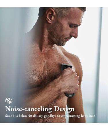 Kibiy Electric Groin Hair Trimmer for Men - IPX7 Wet/Dry Male Pubic Hair Trimmer with LED Indicator Black - Buy Online on GoSupps.com