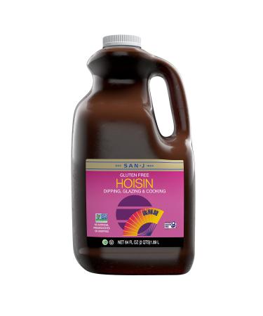 San-J Gluten Free Hoisin Sauce | Non GMO, Kosher, FODMAP Friendly | Perfect for Dipping, Glazing, and Cooking | 64 Fl Oz