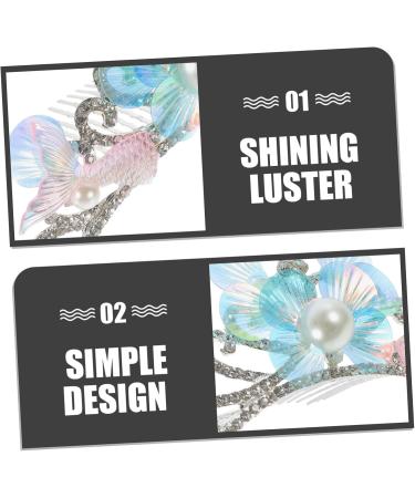 minkissy Rhinestone Tuck Comb Rhinestone Bobby Pins Wig Hair Pin Tiara Hair Clip The Crown Hair Barrettes Women Crown Hairpiece Girls Crown Girls Headpiece Shell Metal Women's Hair Comb - Buy Online on GoSupps.com