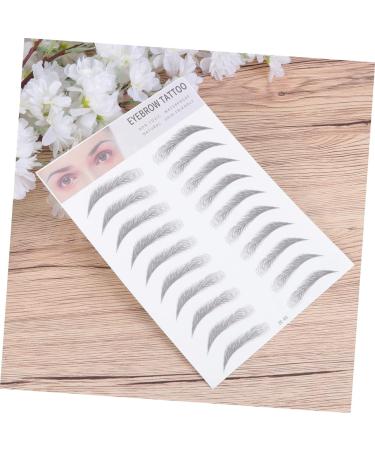 DOITOOL 2pcs 3d Eyebrow Stickers Makeup Eyes Brown Natural Simple Hair- Eyebrow Stencils 6d Make up The Lazy - Buy Online on GoSupps.com