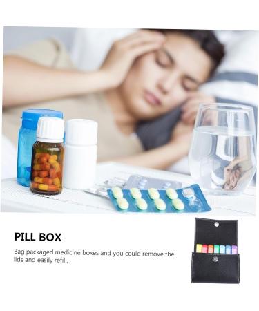FRCOLOR 7-Day Travel Medicine Kit - Portable Leather Organizer for Daily Medication | Luggage Friendly Travel Gear - Buy Online on GoSupps.com