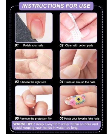  TOROKOM 300P Nail Adhesive - TOROKOM Transparent Double Sided Nail Jelly Gel Tape for Nail Art Manicure Easy to Apply and Remove (Nail-600PCS) - Buy Online on GoSupps.com