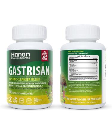 Hanan Gastrisan Gastric Cleanser Blend | 100 Capsules | Naturally Aids in Supporting Healthy Digestive Tract (1 Pack) 1 Count (Pack of 100) - Buy Online on GoSupps.com