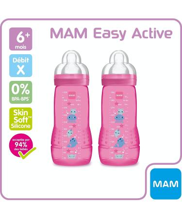 MAM Biberon 2 me Age Fille, T tine D bit X, Lot de 2 (2 x 330 ml) - Id al pour les b b s de 6 mois et plus - Buy Online on GoSupps.com