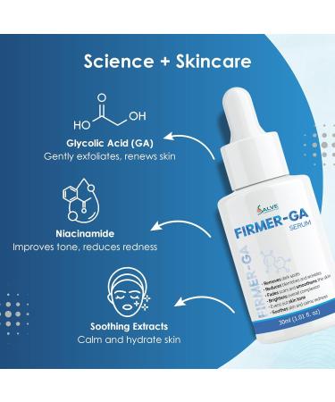 Firmer-GA Serum with Glutathione Alpha Arbutin Niacinamide & Hyaluronic Acid for Smooth and Balanced Skin 30ml / 1.01 Fl Oz - Buy Online on GoSupps.com
