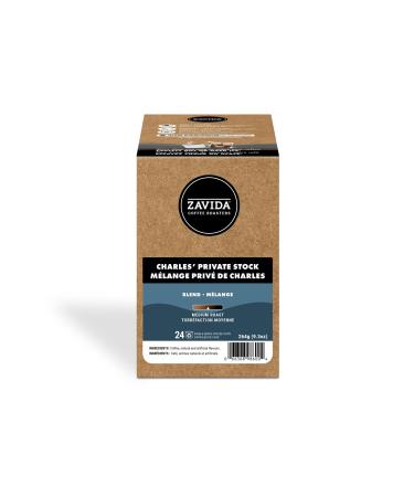 Zavida Charles Private Stock Single Serve Coffee Capsule Compatible with Keurig K-Cup Brewers 24-Count Charles Private Stock 24 count (Pack of 1)