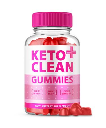 Keto Clean Gummies - Advanced Formula Vegan Keto Gummies Keto Clean Plus ACV Gummies Clean Gummies with Apple Cider Vinegar Beet Root Juice Vitamin B12 Pomegranate Keto AVC Gummy Bears (60 Gummies)