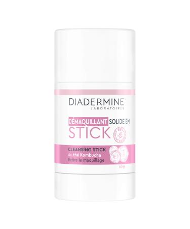 Diadermine - Solid Facial Makeup Remover Stick - Kombucha Tea Formula - All Skin Types - Facial Cleanser - Skin-Friendly - 98% Natural Origin - 40g Stick