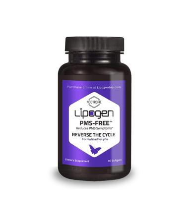 PMS-Free : PMS Relief for Women - Clinically Proven to Reduce PMS Mood Swings Stress & Lack of Focus - PMS Support Supplement for Women - 30 Day Supply (90 softgels)