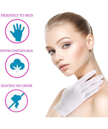 100% Cotton Gloves for Eczema - 3 Pairs White Moisturizing Gloves | Premium Quality for Dry, Sensitive Skin | Overnight Bedtime Therapy - Buy Online on GoSupps.com
