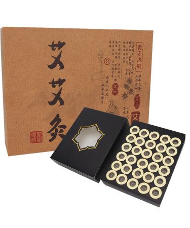 Natudeco 60 pieces/cardboard Moxa stick Moxibusion Patch Moxa Patch Moxa Roll Sticker Moxibusion Massage Home Tool With Heat Shielding Base