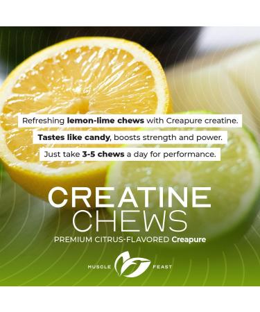Muscle Feast Vegan Creatine Monohydrate NUTRITIONAL_SUPPLEMENT Gluten-Free Creapure Candy Lemon Lime 120 Tabs - Buy Online on GoSupps.com