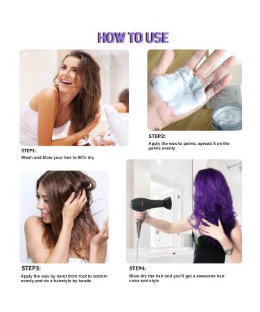Sovoncare Purple Hair Styling Wax 4.23 oz - Natural Hair Clay for Party, Cosplay & Halloween - Buy Online on GoSupps.com