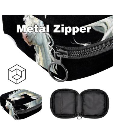 Modern Unicorn Horse Magic Menstruation Pad Bag with Zipper | Women's Napkin & Tampon Collection Bag - Stylish & Functional - Buy Online on GoSupps.com