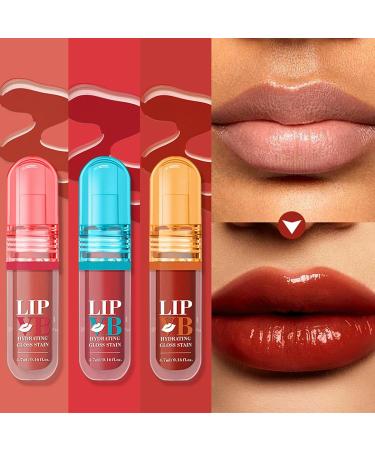 Tinted Lip Gloss - 4.7ml x 6 Bottles of Gloss | Nourishing Long-Lasting Ideal for Travel and Everyday Makeup - Buy Online on GoSupps.com