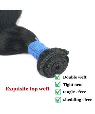 Brazilian Virgin Hair 4 Bundles Body Wave 14-20 Inch Natural Color | 100% Unprocessed Human Hair - Buy Online on GoSupps.com