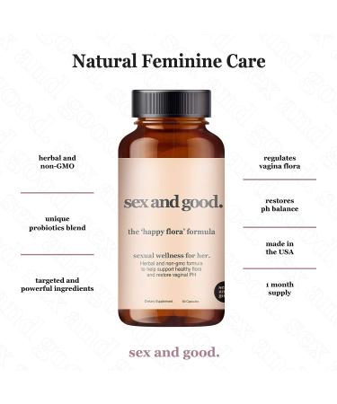 Vaginal Health Supplements - Probiotics & Herbal Care - Plant Based - Non GMO - 60 Capsules - Buy Online on GoSupps.com