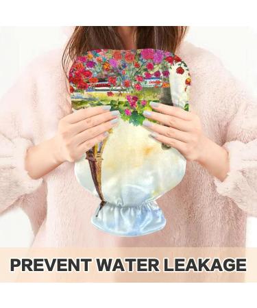 Paris Eiffel Tower Hot Water Bottle 2L - Large Cover for Pain Relief Headaches & Neck Comfort - Buy Online on GoSupps.com