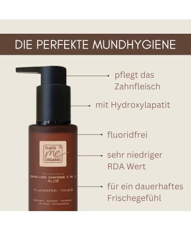 That's Me Organic Tooth Cream 5 in 1 (100ml) - Fluoride-Free Family Toothpaste with Hydroxyapatite for Long-Lasting Freshness - Buy Online on GoSupps.com