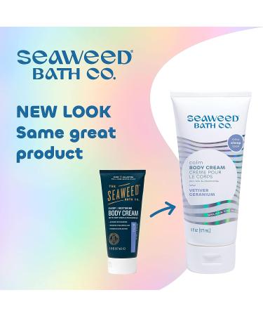Seaweed Bath Co. Calm Body Cream with Vetiver Geranium Scent - 6 Ounce - Buy Online on GoSupps.com