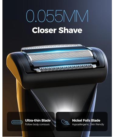 GLAKER 2-in-1 Body Trimmer for Men | Waterproof Ball Shaver & Groin Groomer | Ceramic Blades | Perfect Manscaping Tool - Buy Online on GoSupps.com