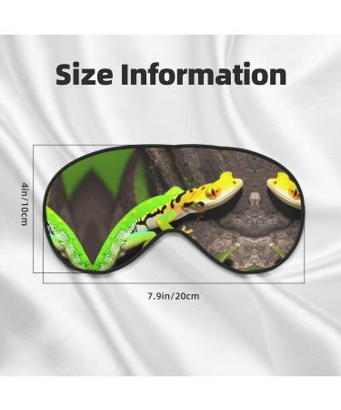 Green Geckos Print Unisex Sleep Mask - Double-Sided Eye Mask for Sound Sleep & Skin Care - Shop Internationally - Buy Online on GoSupps.com