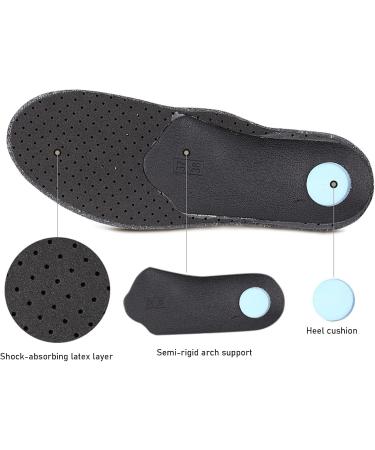Orthotic Leather Insoles for Plantar Fasciitis Relief | Arch Support Inserts for Flat Feet | Thin Shoe Pads with Semi-Rigid Support - Buy Online on GoSupps.com
