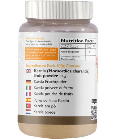 ARYAN HERBALS Karela (Bitter Gourd) Powder 100gm - Pure and Natural - Buy Online on GoSupps.com