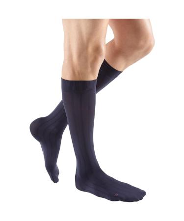 mediven for Men Classic 20-30 mmHg Calf High Compression Stockings Closed Toe Leg Circulation for Men Compression Dress Socks Leg Support Compression Coverage V-Extra Wide-Tall Navy
