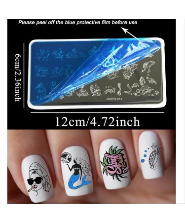 Professional Gel Nail Stamping Kit - Star Moon Plates French Tip Stamp & Nail Art Tools for Stunning Manicures - Buy Online on GoSupps.com