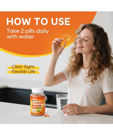 Liposomal Turmeric Ginger Curcumin Complex Supplement Pills, 2000mg Organic Turmeric Root with Black Pepper, Lutein and Zeaxanthin Supplements Liquid Softgels, 95% Curcuminoids, Non-GMO, 240ct - Buy Online on GoSupps.com