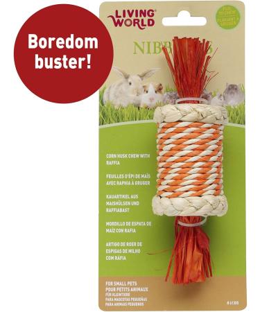 Living World Nibblers Corn Husk Pet Chew + Living World Drops Rabbit Treat (Carrot) Military+ Rabbit Treat - Buy Online on GoSupps.com