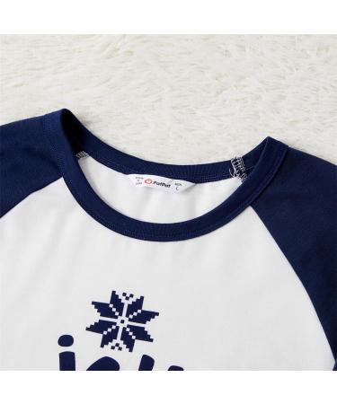 PatPat Family Matching Christmas Pajamas Set - Tree Snowflake & Letters Print | Blue | Kids 2-3 Years | Xmas Outfits - Buy Online on GoSupps.com