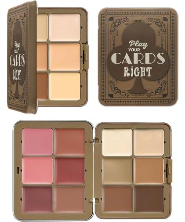 Contour & Blush Palette - Set of 12 cream concealers smooth and blendable face makeup sheer shades for cheeks | For beginners Professional Highlighters - Buy Online on GoSupps.com