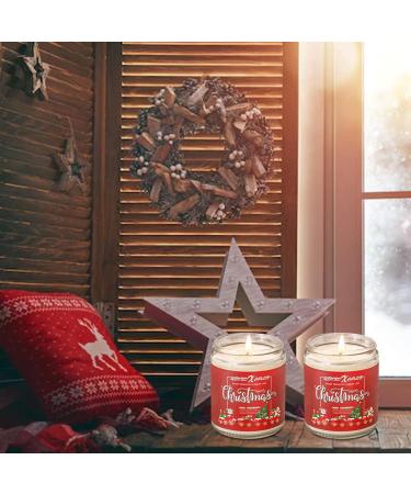 Christmas Scented Candle Gift Set - 8 oz Apple Cinnamon Aromatherapy - Perfect Holiday Gifts for Mom Women & Men - Green Label Santa Red Candle - Buy Online on GoSupps.com