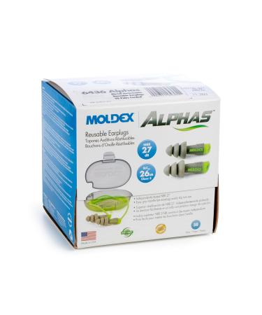 Moldex Alphas Metal Detectable Corded Reusable Earplugs 6436 - NRR 27dB | Safe & Comfortable Noise Protection for International Shipping - Buy Online on GoSupps.com