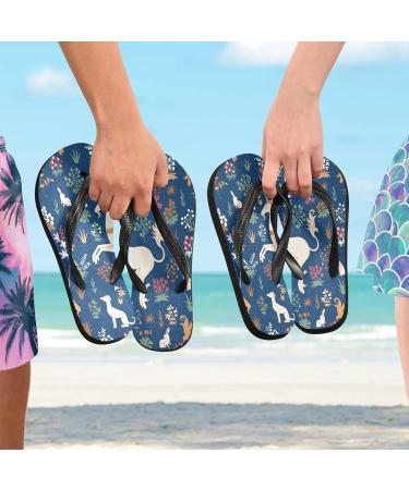 Shop Mnsruu Vintage Floral Animal Unicorn Leaf Flip Flops - Stylish Sandals for Home Spa and Travel for Men & Women - Buy Online on GoSupps.com