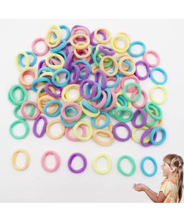 50pcs Baby Hair Ties Hair Bands for Girls Cotton Hair Ties Mini Seamless Soft Elastic Hair Bands Ponytail Holder Hair Accessories for Toddlers Baby Girls Kids
