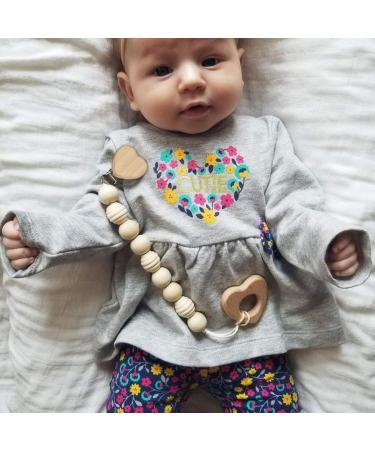 Gamital 6-Piece Pacifier Clip Set | Metal & Wood Infant Nipple Holders | Baby Pacifier Chains & Closures - Buy Online on GoSupps.com