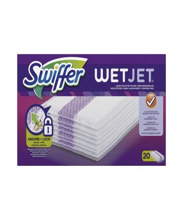 Swiffer Wetjet Broom Spray Refill Cleaning Cloths for all Floors Wood Pack of 2 (2 x 20 pieces)