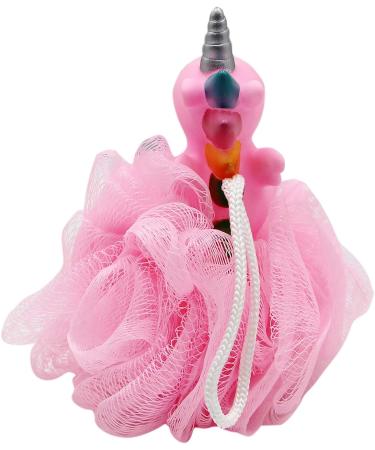 Caviotess Unicorn Bath Mesh Shower Ball Pouf Loofah for Kids - Pink - Buy Online on GoSupps.com