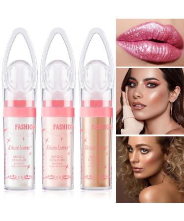 Polvo De Hadas Highlighter Stick - Glitter Shimmer Face & Body Makeup - 3 Colors - High Gloss Fairy Sparkle - for Eyes, Lips, and Contouring - Buy Online on GoSupps.com