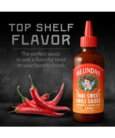 Melinda's Thai Sweet Chili Sauce - Gourmet Hot & Dipping Sauce 12oz - Sweet & Mild Asian Chili - Keto Friendly & Kosher - Whole Fresh Ingredients - Buy Online on GoSupps.com