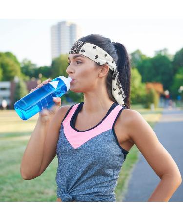 4-Piece Bandana Headband Set for Men & Women - Non-Slip Sweat-Wicking Athletic Headbands for Sports & Yoga - Buy Online on GoSupps.com